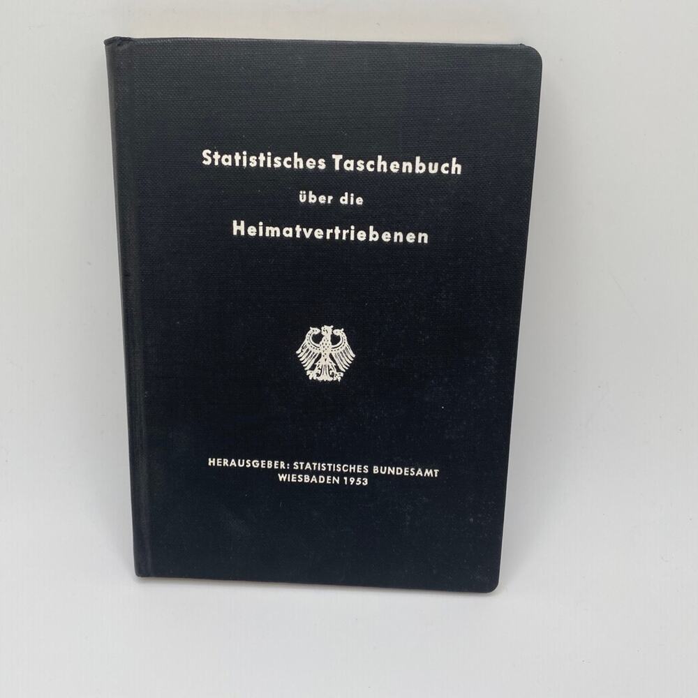 Statistisches Taschenbuch 1953 German Book Political Science History Statistics